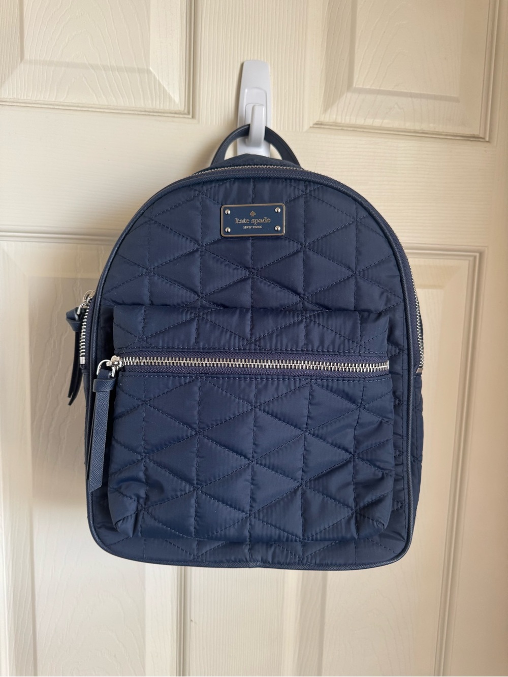 Kate Spade Mini Quilted Navy Blue Backpack